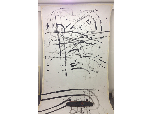 wall Skateboard Ausstellung abstrakt